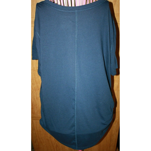 Terra & Sky Women's Top Short Sleeve  Navy Blue Size 1X(16W-18W) GUC - Picture 5 of 5